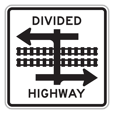 W10-5 LOW GROUND CLEARANCE RAILROAD CROSSING SIGN – Main Street